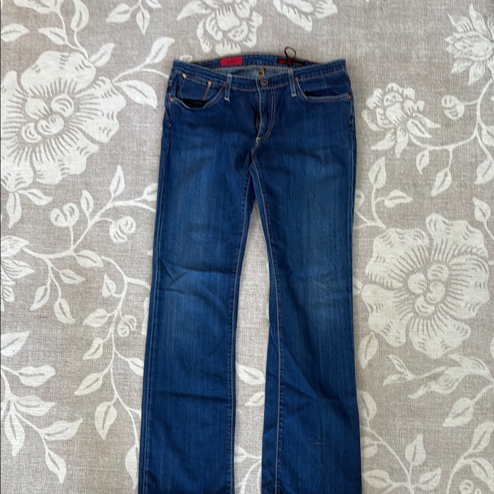Ag Adriano Goldschmied Blue Straight Leg Jeans